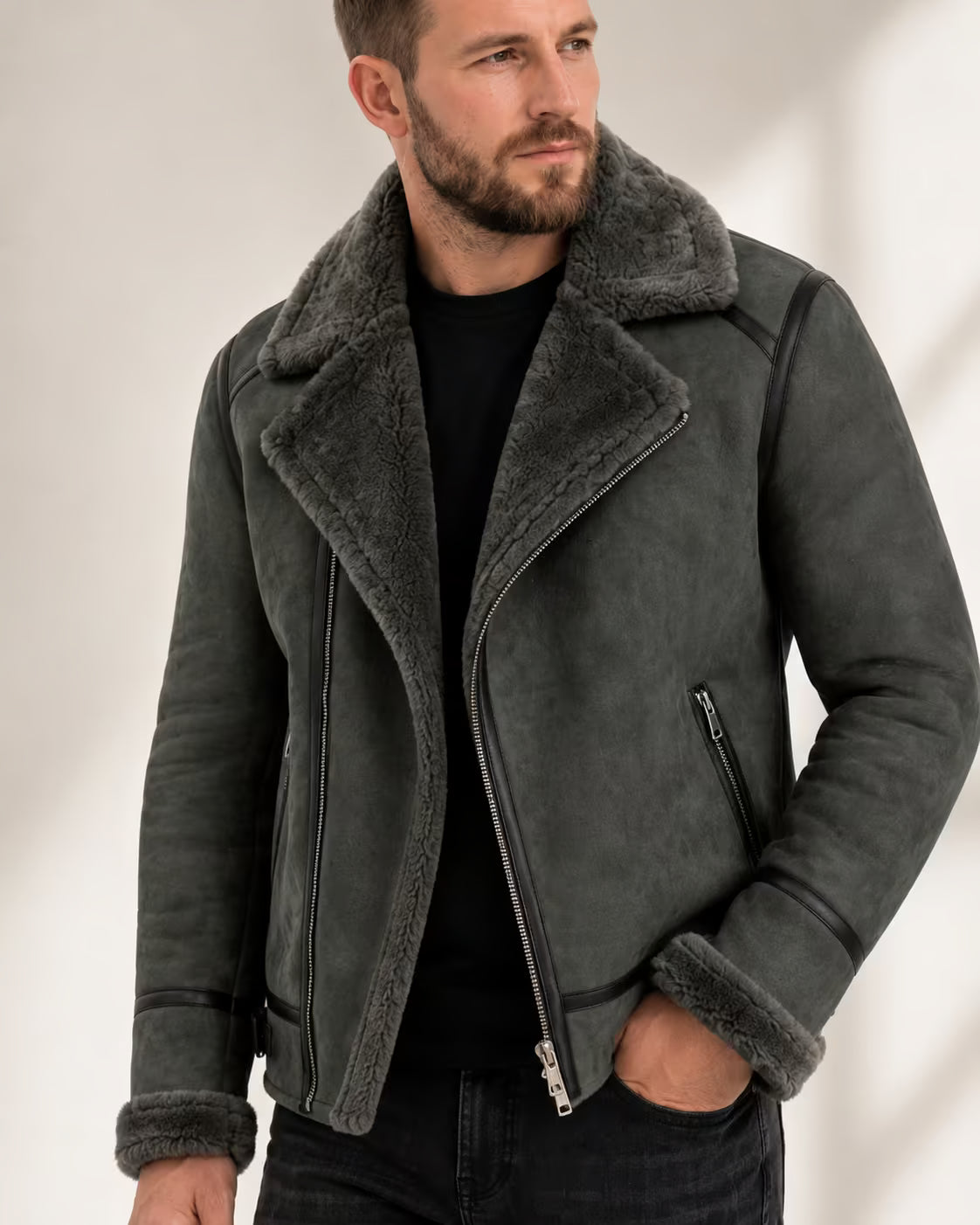 Suede Jacket Men