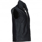 Men's Leather Waistcoat Brown ALPHA Vest