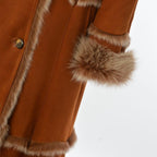 Women’s Sheepskin Long Suede Trench Coat