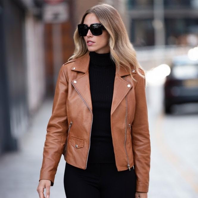 Women's Classic Moto Leather Jacket