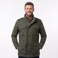 Men's Leon Kennedy Green Cotton Utility Coat | Military Style Men's Field Jacket (Cosplay)