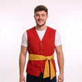 One Piece Luffy Red Cotton Vest | Men's  Pirate Inspired Anime Cosplay Jacket