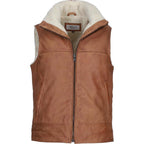 Men's Leather Waistcoat Brown ALPHA Vest