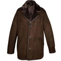 Men’s Edward Suede Sheepskin Coat – Luxury Suede Shearling Jacket by