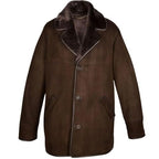 Men’s Edward Suede Sheepskin Coat – Luxury Suede Shearling Jacket by
