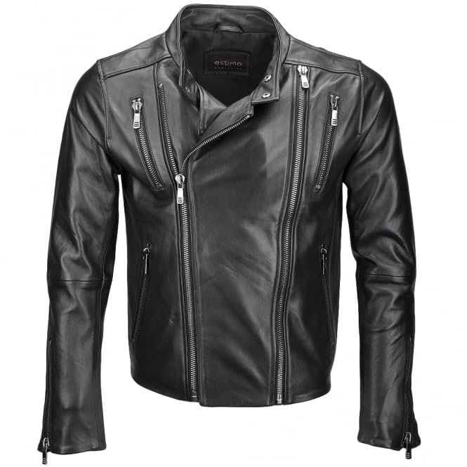 Men's Ivory Vegetable Tanned Biker Jacket White