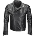 Men's Ivory Vegetable Tanned Biker Jacket White