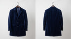 Men's Doctor Who Inspired Velvet Overcoat, Deep Navy Blue Time Traveler Jacket