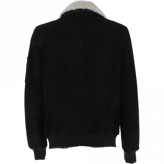 Men's Premium Leather Aviator Jacket with Detachable Collar