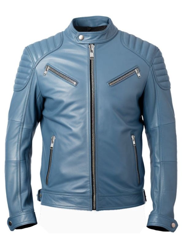 Men’s Oliver Blue Faux Leather Jacket