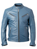 Men’s Oliver Blue Faux Leather Jacket