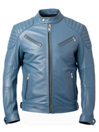 Men’s Oliver Blue Faux Leather Jacket