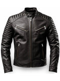 Men’s Harvey Black Moto Leather Jacket