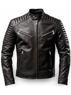 Men’s Harvey Black Moto Leather Jacket