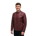 Classic men’s leather biker jacket | slim fit | minimalist moto rider Jacket