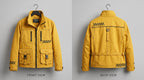 Women's Yellow Techwear Jacket Women, Cyberpunk Streetwear High-Collar Cotton Coat