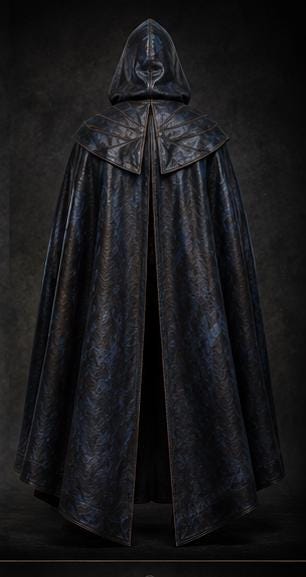 Men's Shadowed Ranger Leather Cloak | Medieval Hooded Cape, Fantasy LARP Costume