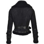 Women's Fitted Sheepskin Aviator Flying Jacket | Leather Slim fit Aviator pilot jacket