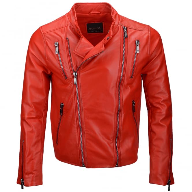 Men's Ivory Vegetable Tanned Biker Jacket White