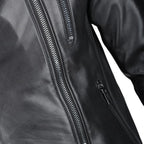 Men's Ivory Vegetable Tanned Biker Jacket White
