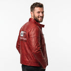 Men's Akira Kaneda Red Leather Jacket | Shotaro Cosplay Biker Coat (Neo-Tokyo)