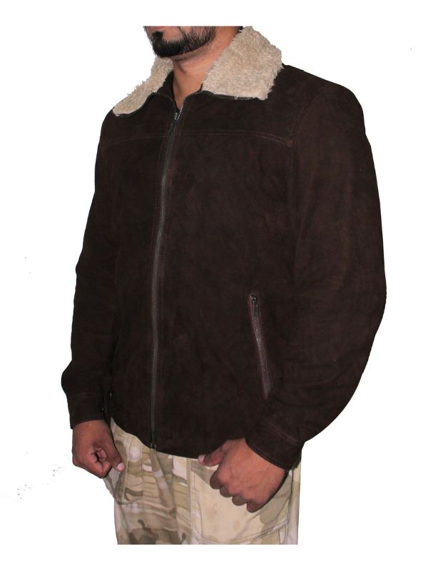 Stylish Brown Suede soft leather jacket