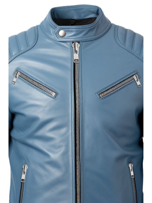 Men’s Oliver Blue Faux Leather Jacket