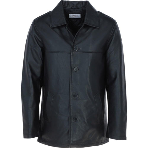 Classic Men's Dark Brown Leather Jacket: AWM-VOYAGER