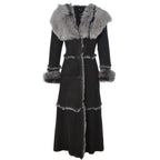 Women’s Long Sheepskin Coat – Tan Shearling Coat Women