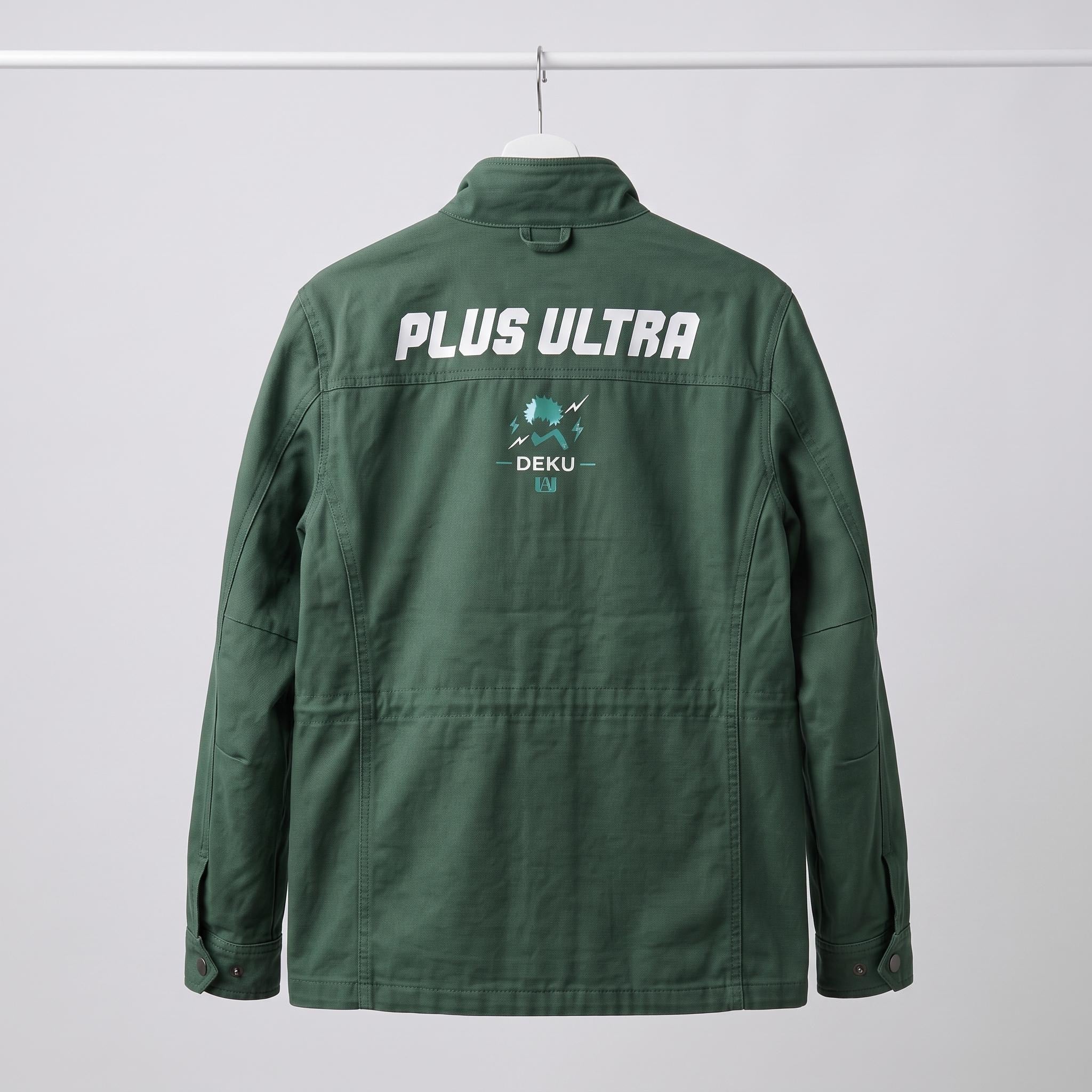 Green Deku Inspired Utility Jacket | Men's Anime Hero Academy Cosplay Coat