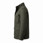 Men's Leon Kennedy Green Cotton Utility Coat | Military Style Men's Field Jacket (Cosplay)
