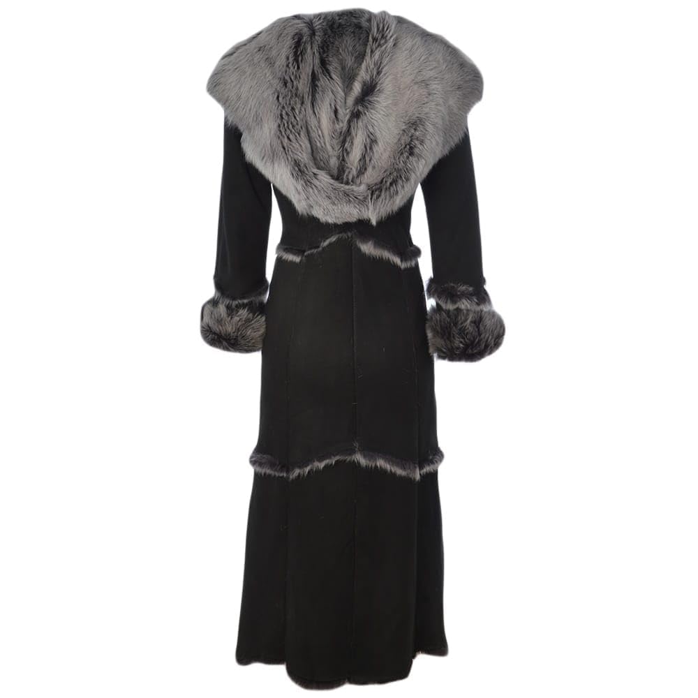Women’s Sheepskin Long Suede Trench Coat