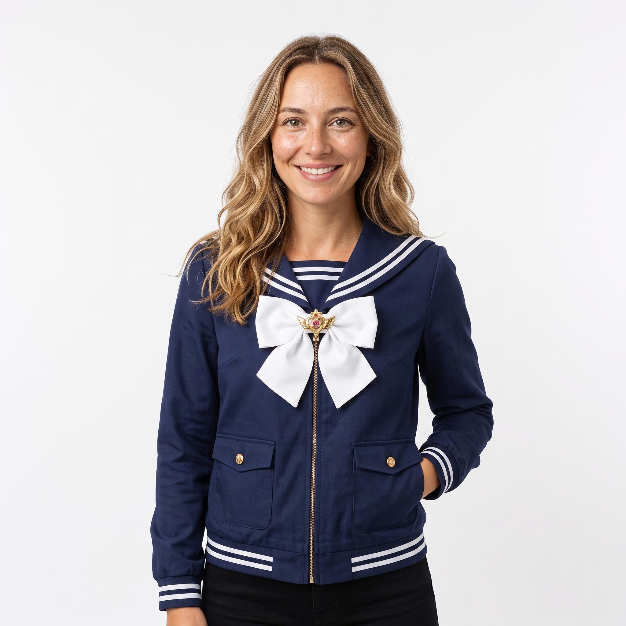 Women's Sailor Moon Jacket | Pretty Guardian Since 1992 Navy Bomber