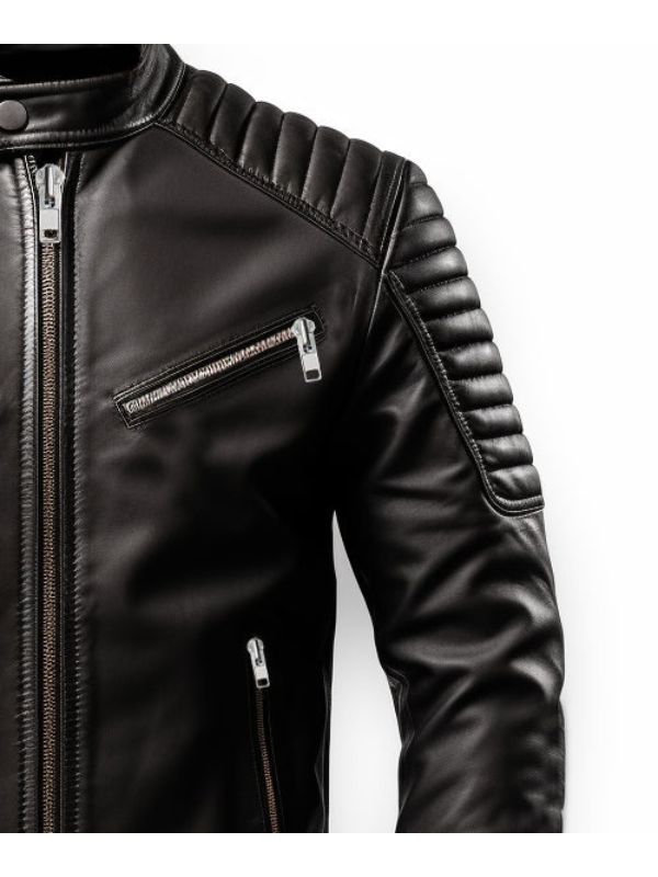 Men’s Harvey Black Moto Leather Jacket