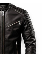 Men’s Harvey Black Moto Leather Jacket
