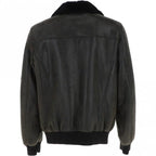 Men's Premium Leather Aviator Jacket with Detachable Collar