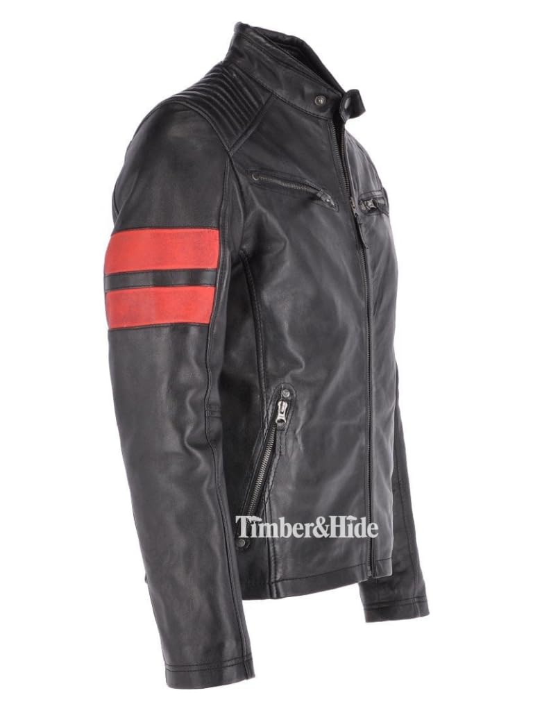 Men's Classic Black Biker Jacket