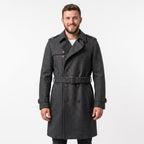 Buy Sherlock Holmes Wool Trench Coat | Men's Double Breasted Victorian Overcoat