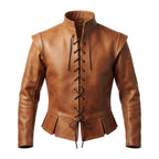 Women's Genuine Leather Doublet | Lace-Up Renaissance Corset Jacket, Fantasy LARP Armor