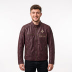 Men's Star-Lord Inspired Maroon Leather Jacket | Galactic Hero Cosplay Coat