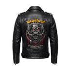 Men's Motorhead Rock Band Leather Biker Jacket | Heavy Metal Rock Style Concert Outfit