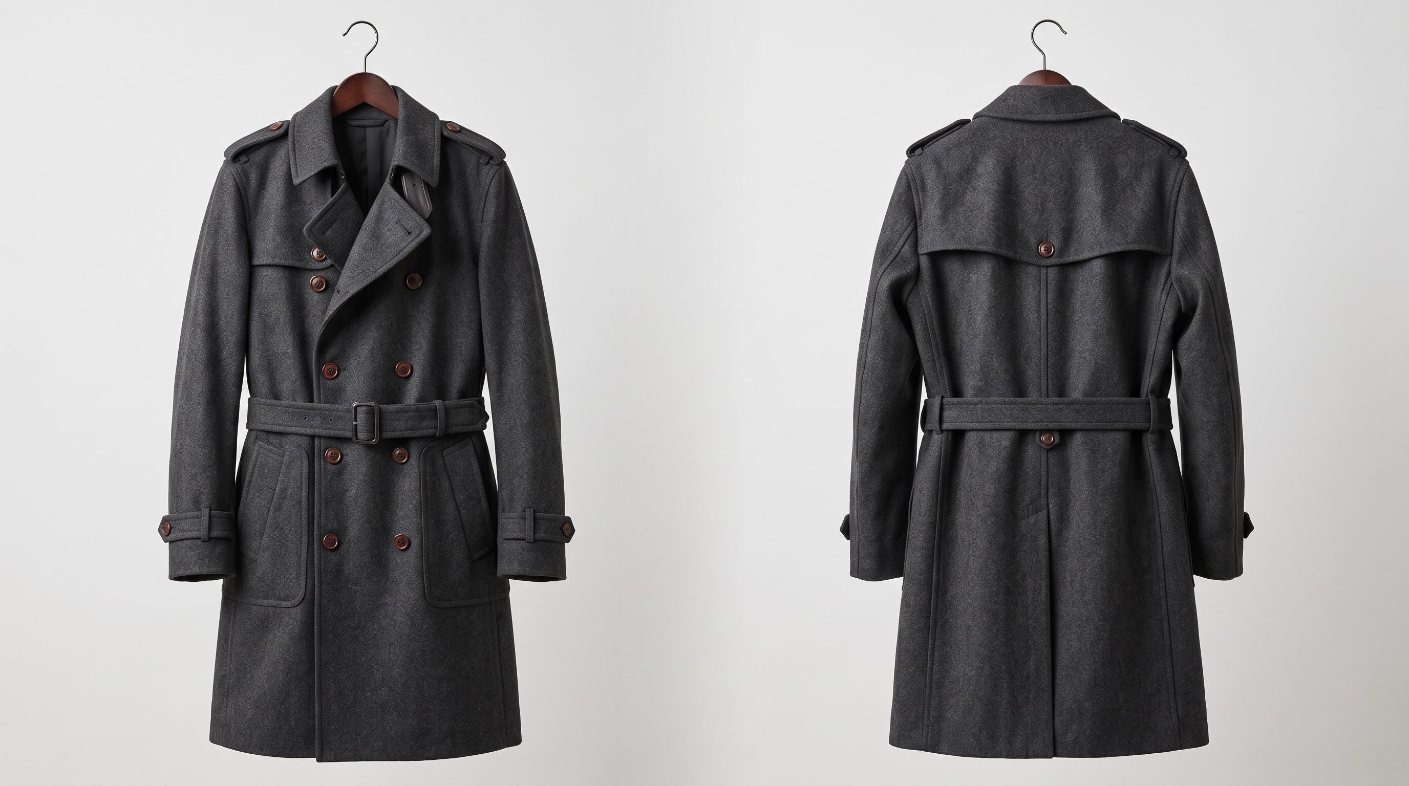 Buy Sherlock Holmes Wool Trench Coat | Men's Double Breasted Victorian Overcoat