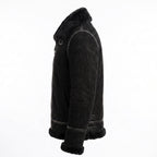 Men's Genuine Sheepskin B3 Bomber Jacket | Suede Shearling Aviator Coat