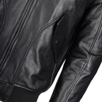Leather Jacket with Detachable Shearling Collar Black Tyler Durden Jacket