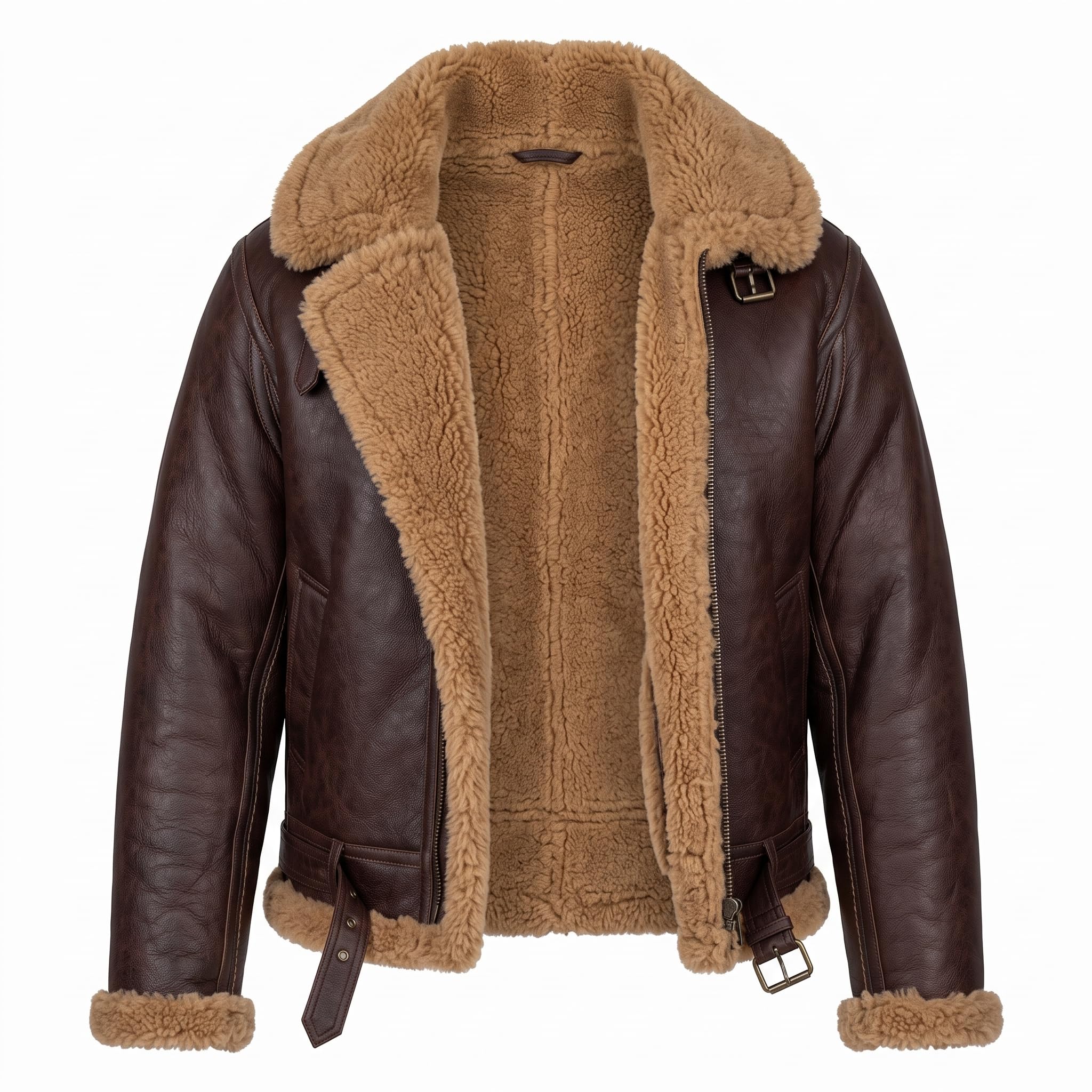Men's Classic RAF Aviator Sheepskin Leather Dean Winchester Jacket