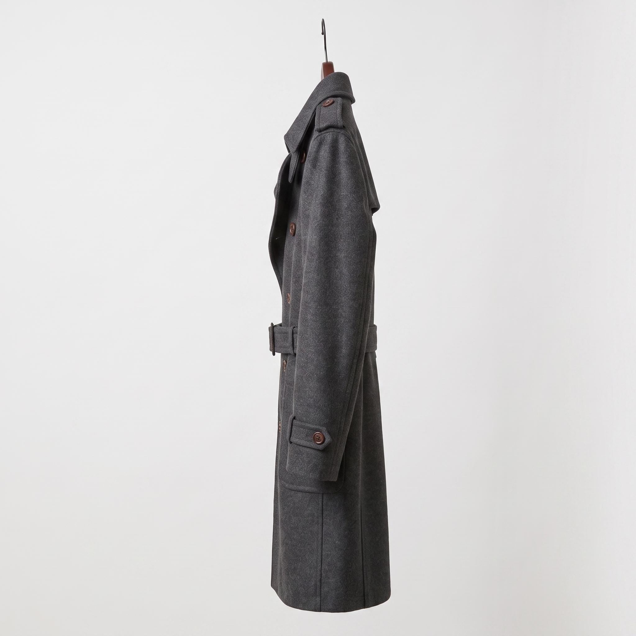 Buy Sherlock Holmes Wool Trench Coat | Men's Double Breasted Victorian Overcoat