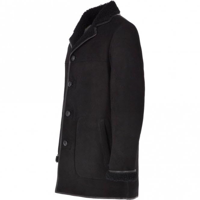 Men's Classic Sheepskin Coat Whisky/black