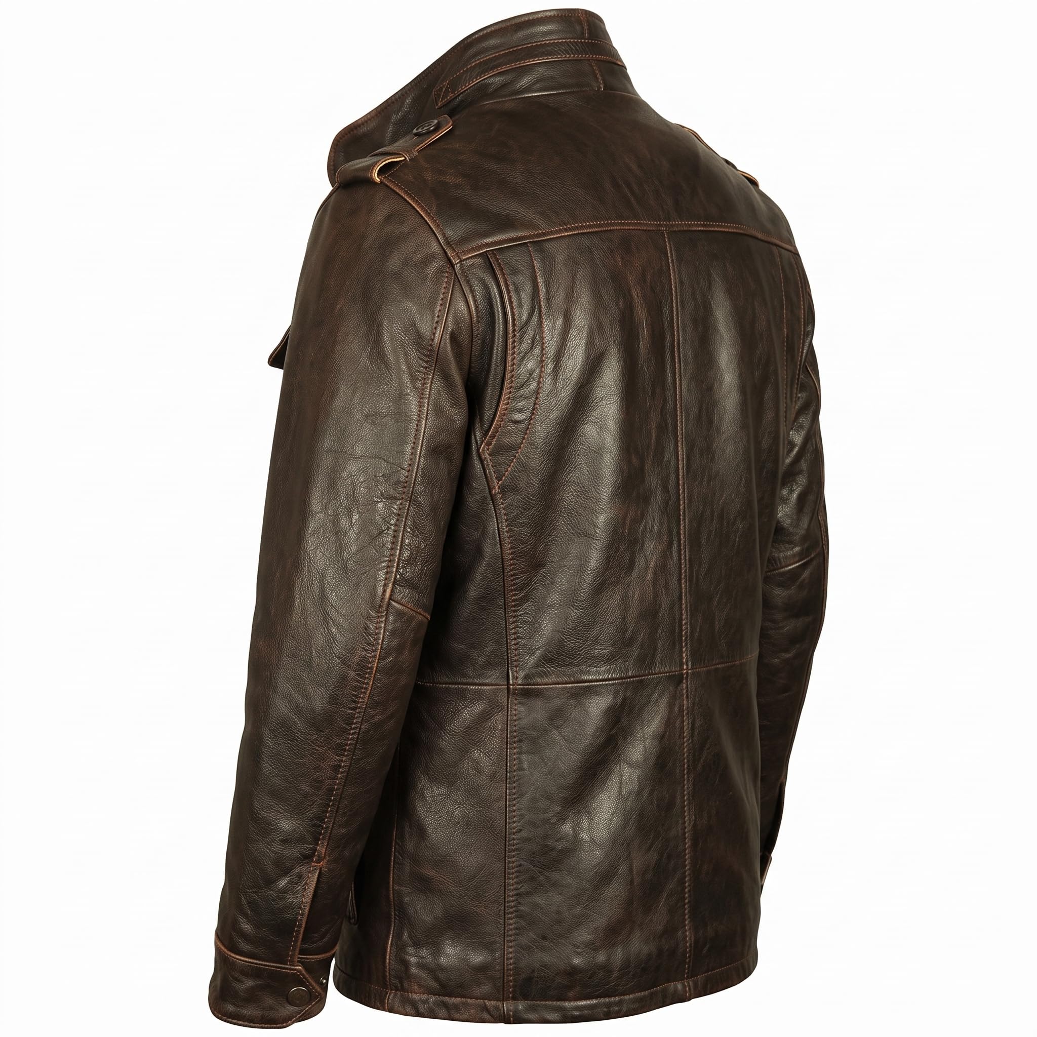Timber AND Hide Vintage Field Leather Jacket Military Inspired –Bomber Leather Jackets for Men