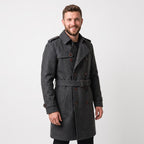 Buy Sherlock Holmes Wool Trench Coat | Men's Double Breasted Victorian Overcoat