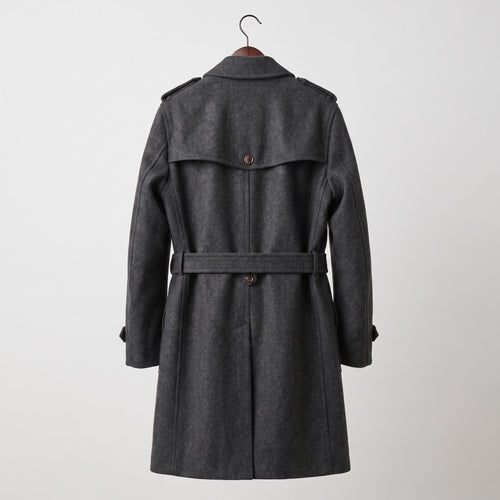 Buy Sherlock Holmes Wool Trench Coat | Men's Double Breasted Victorian Overcoat